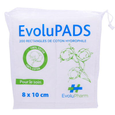 Image EvoluPADS RECTANGLES DE COTON 200